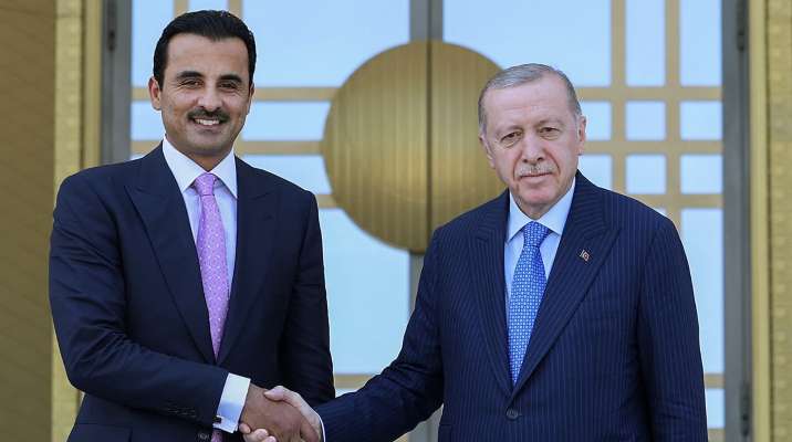 أردوغان التقى أمير قطر: نعمل للتوصل إلى حل يرسي السلام والهدوء الدائمَين بالمنطقة