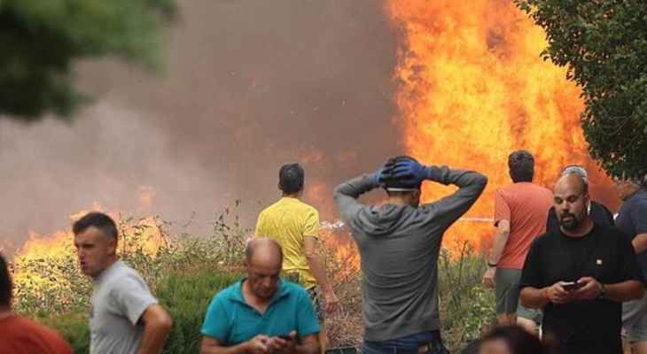 السلطات الإسبانية تجلي 1500 شخص جراء حرائق شمال البلاد
