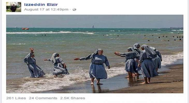 إمام فلورنسا ينشر صورة راهبات على البحر ردا على حملة ضد البوركيني