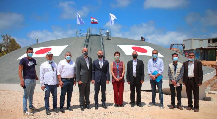 جولة لسفير اليابان بلبنان وممثلة اليونيسيف على مشروع خزان للمياه أنشأه اتحاد بلديات الضاحية الجنوبية