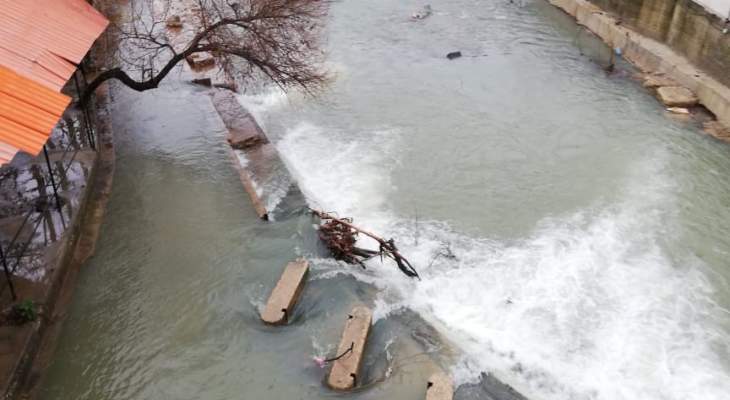 النشرة: موجة برد تلف منطقة حاصبيا وارتفاع منسوب نهر الحاصباني