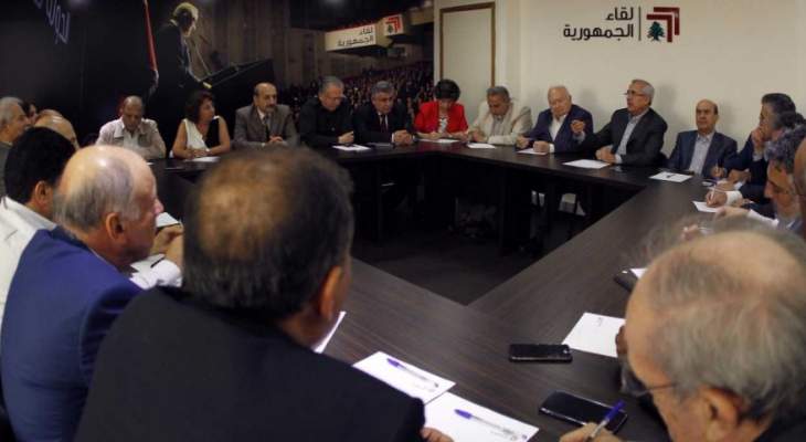 لقاء الجمهورية: عودة النازحين السوريين الآمنة الى ديارهم صارت ملحة