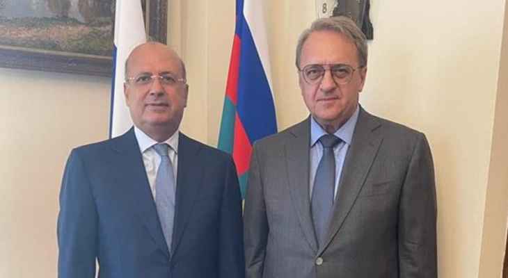 بوغدانوف التقى شعبان: موسكو تدعم جهود تشكيل حكومة لبنانية جديدة بأقرب وقت برئاسة ميقاتي