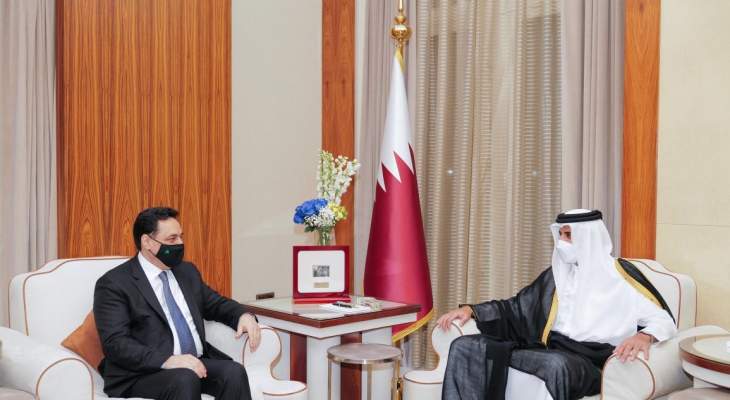 أمير قطر برسالة لدياب: للتجاوب مع المساعي الدولية والإسراع بتشكيل حكومة جديدة