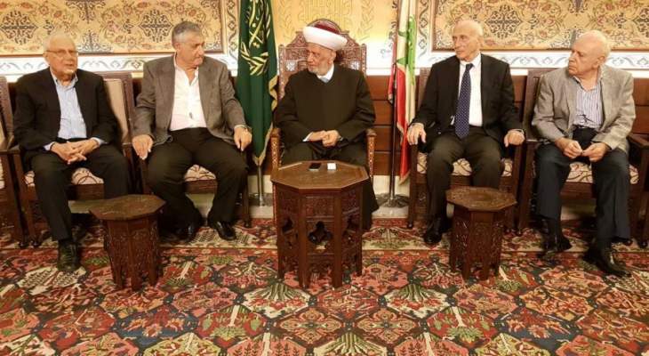  دريان التقى لجنة دعم المسجد الأقصى في بيروت وبحثا الاوضاع العامة 