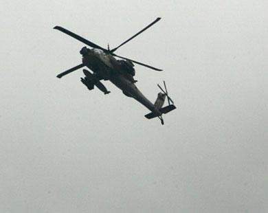 النشرة: الطيران المروحي الاسرائيلي حلق فوق مزارع شبعا ومرتفعات الجولان