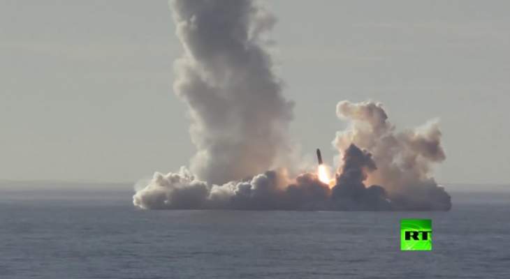 وزارة الدفاع الروسية تنشر عملية إطلاق غواصة لصواريخ "بولافا" في المتوسط