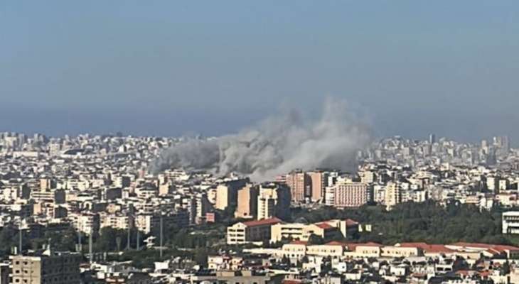 غارة إسرائيلية استهدفت حارة حريك في الضاحية الجنوبية وأدت إلى تدمير عدد من المباني