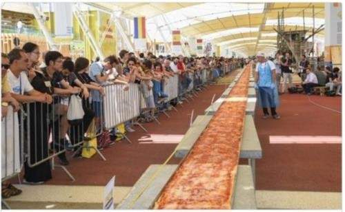 أكبر بيتزا في العالم تدخل موسوعة غينيس