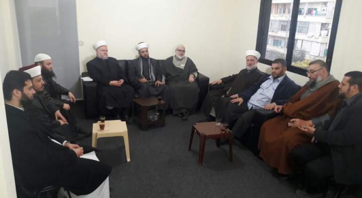 هيئة علماء المسلمين تستقبل القوى الإسلامية في صيدا