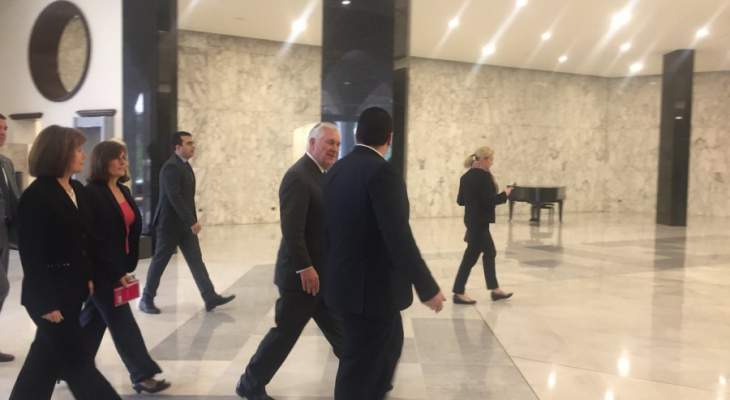 وصول وزير الخارجية الاميركي إلى القصر الجمهوري للقاء الرئيس عون 