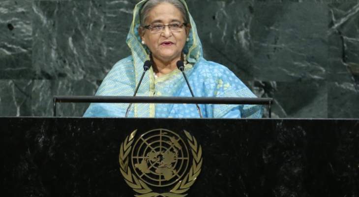 رئيسة وزراء بنغلادش تطالب بمناطق آمنة للمسلمين في بورما