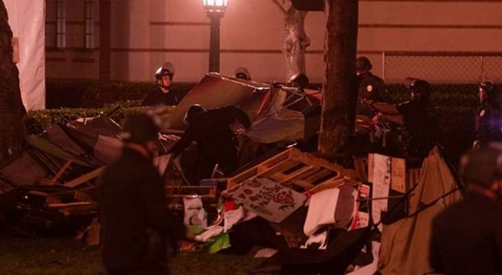 شرطة لوس انجليس: لم نحتجز أحدا خلال إخلاء مخيم جامعة جنوب كاليفورنيا