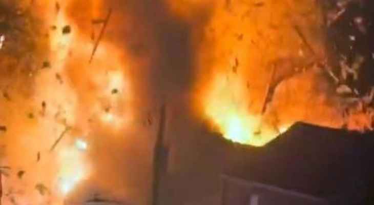 اندلاع حريق في بناية في شارع الحجاج بالشياح