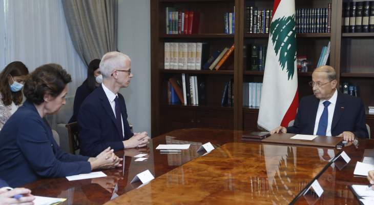 الرئيس عون التقى وزير التجارة الفرنسي واطّلع منه على مسار المساعدات الفرنسية