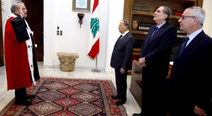 رئيس هيئة التفتيش القضائي القاضي بركان سعد يقسم اليمين أمام رئيس الجمهورية