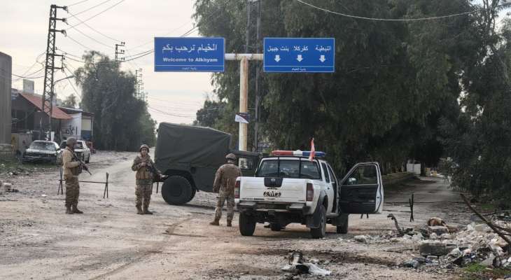 النشرة: انسحاب القوات الاسرائيلية بالكامل من الخيام ودخول رتل من الجيش اللبناني