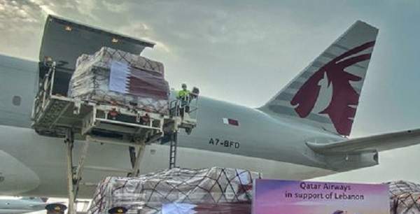 وصول طائرة قطرية محملة بـ70 طنا من المواد الغذائية هبة للجيش