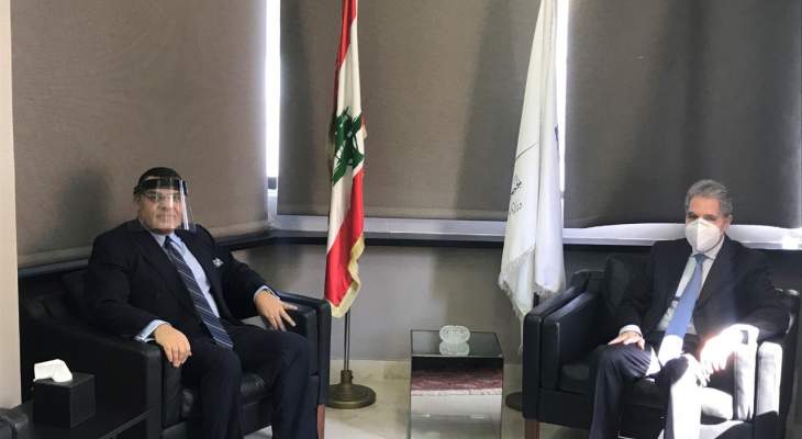 وزني التقى السفير المصري وبحث معه في موضوع دعم مصر للبنان 