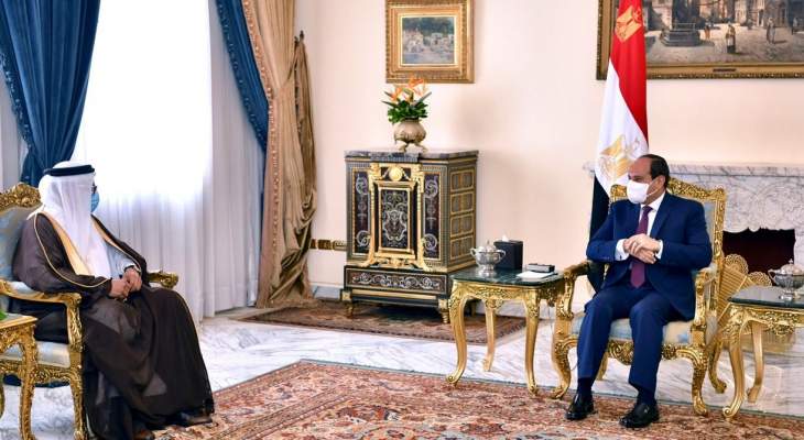 السيسي أكد استمرار الدعم المصري للبحرين في مواقفها السياسية كافة