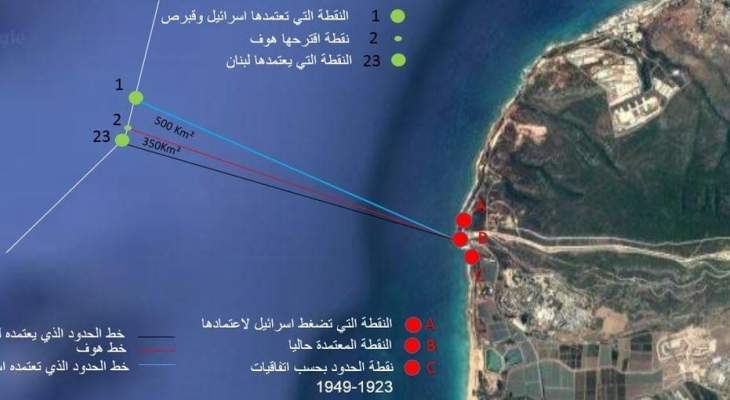 معلومات الـLBCI: الجيش سيوقف التفاوض مع إسرائيل ما لم ينطلق من 2290 كلم2 للبنان
