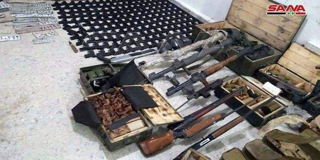 سانا: ضبط كميات من الأسلحة والذخائر بريف محافظة حمص
