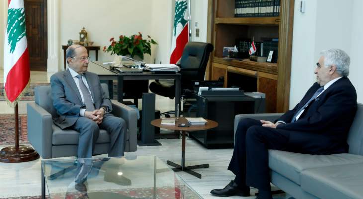 الرئيس عون عون اطلع من حتي على الحركة الدبلوماسية التي يقوم بها لبنان للتمديد لليونفيل