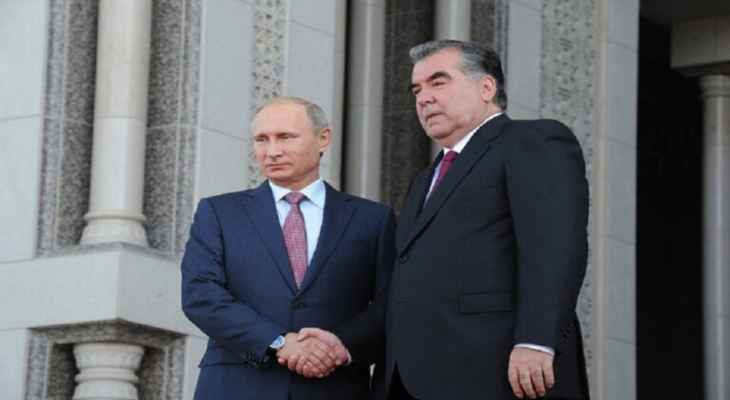 بوتين هنأ رحمون بعيد استقلال طاجيكستان: سنواصل تعزيز التعاون من أجل مصلحة شعبي الدولتين