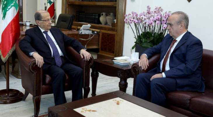 الرئيس عون يلتقي رئيس حزب التوحيد العربي وئام وهاب