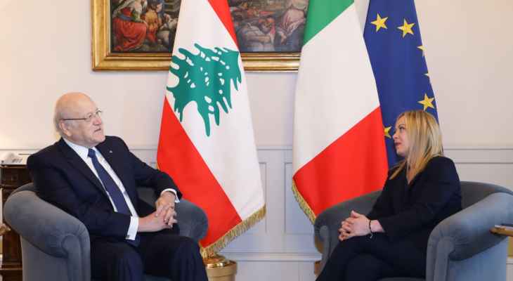 رئيس حكومة ايطاليا بعد لقاء ميقاتي: للحد من الهجرة غير الشرعية