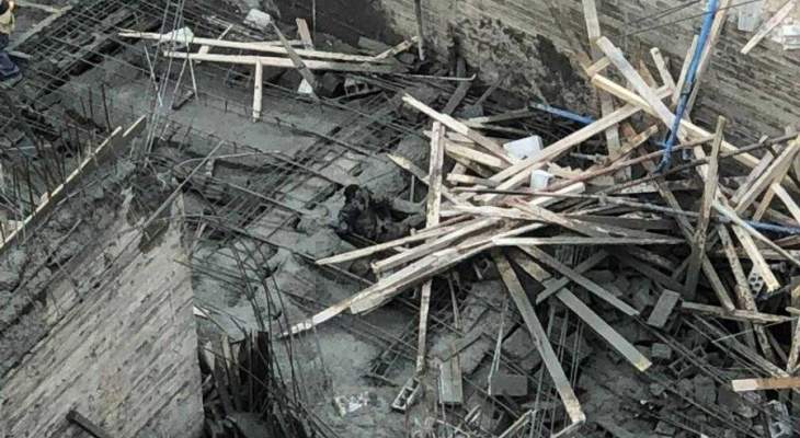 النشرة: انهيار سقف مبنى قيد الانشاء في بقسطا وسقوط 4 جرحى