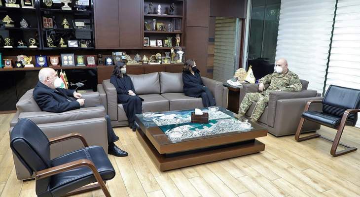 قائد الجيش التقى عائلة الراحل مسعود الأشقر التي شكرته على مواساتها بمصابها