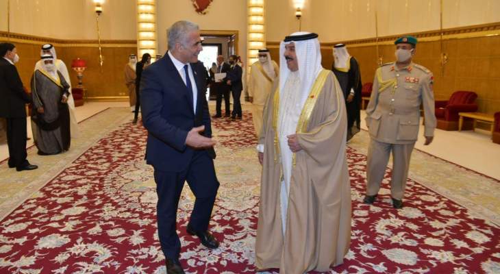 ملك البحرين خلال لقائه وزير خارجية إسرائيل: السلام خيار استراتيجي
