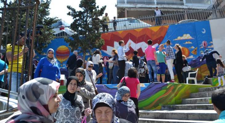 مؤسسة الصفدي افتتحت جدارية درج النملي للرسام داميان ايبارغورين غوتتيه