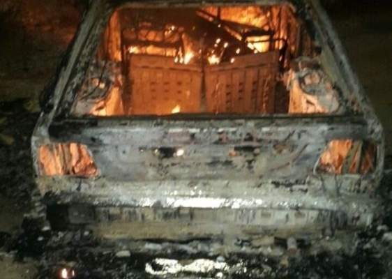 إحراق سيارة لنازح سوري في بلدة تولين