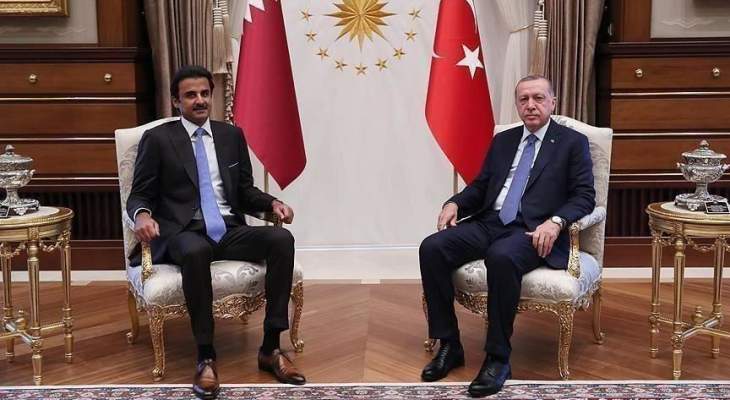 اردوغان وأمير قطر بحثا بالعلاقات الثنائية والقاضايا الإقليمية والدولية