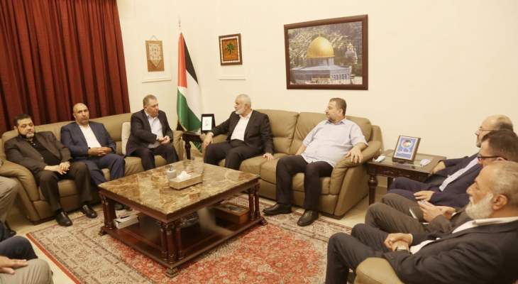 هنية زار سفارة فلسطين في بيروت واتصل بعباس: لتفعيل المقاومة الشاملة بكل أشكالها