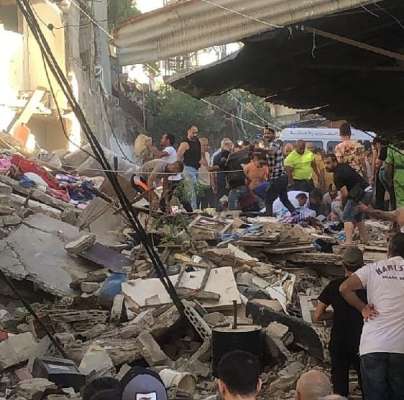 سقوط جرحى في انهيار مبنى بمنطقة ضهر المغر في طرابلس