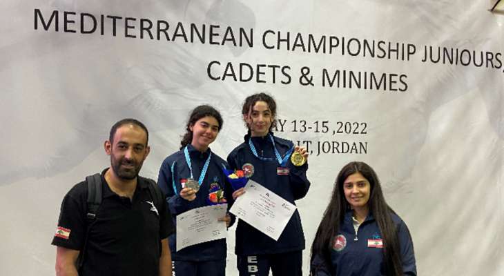 ذهبية وفضية للبنان في بطولة البحر الأبيض المتوسط للمبارزة التي أقيمت في الأردن