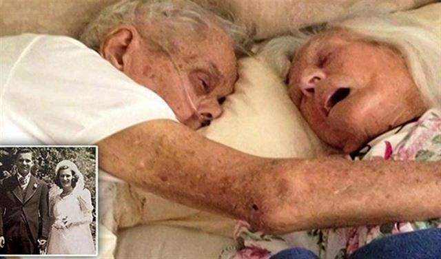 بعد 75 سنة من الزواج توفيا بأحضان بعضهما البعض