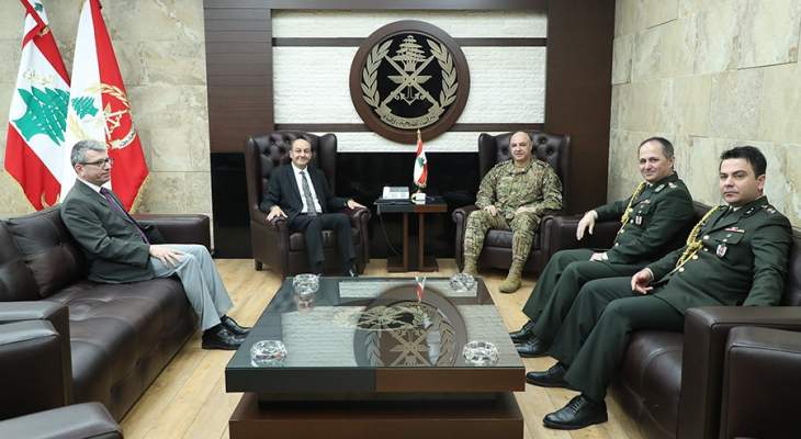 قائد الجيش بحث مع السفير التركي في لبنان بعلاقات التعاون بين جيشي البلدين