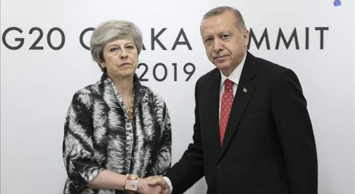 أردوغان التقى رئيسة الوزراء البريطانية على هامش قمة العشرين في أوساكا