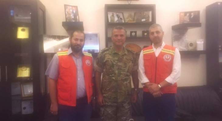  وفد جهاز الطوارئ والإغاثة في الجمعية الطبية الإسلامية زار قائد منطقة الشمال العسكرية 