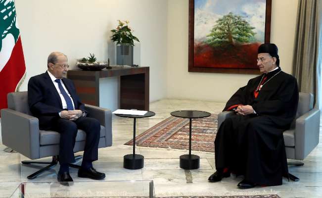 الرئيس عون عرض هاتفيا مع البطريرك الراعي للزيارة التي سيقوم بها إلى الفاتيكان ابتداء من الغد