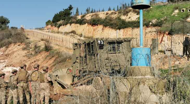 جرافات إسرائيلية تواصل أعمالها الهندسية في وادي هونين وانتشار للجيش اللبناني لمنع أي خرق