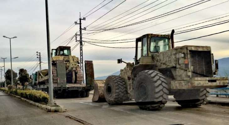 النشرة: بدء دخول اليات الجيش من مرجعيون باتجاه الخيام