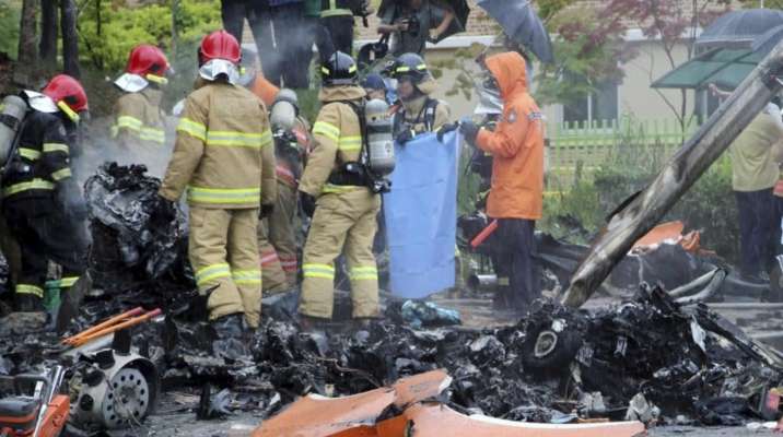 5 قتلى جراء تحطم طائرة مروحية في منطقة يانغيانغ بكوريا الجنوبية
