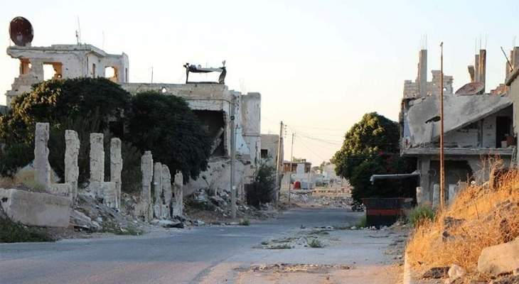 "النشرة": إستئناف عمليات التسوية وتسليم السلاح بحي الأربعين في درعا البلد بسوريا