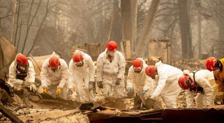 عدد المفقودين جراء الحريق في كاليفورنيا يتجاوز الـ1000 شخص