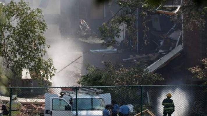 قتيل و9 مصابين بإنفجار غازي تسبب في انهيار مبنى بمدرسة في منيابوليس